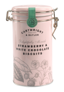 Cartwright & Butler - Strawberry White Chocolate Koekjes in Bewaarblik - 200 gram