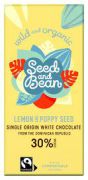 Seed and Bean - Creamy White Chocolade 30% - Citroen & Maanzaad - 85 gram