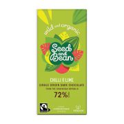 Seed & Bean - Pure Chocolade 72% - Chili peper en limoen - Dominicaanse Republiek BIO - 85 gram
