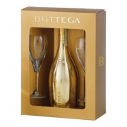 Bottega - Glamour Prosecco Gold in gouden giftbox met 2 glazen  - 0.75L